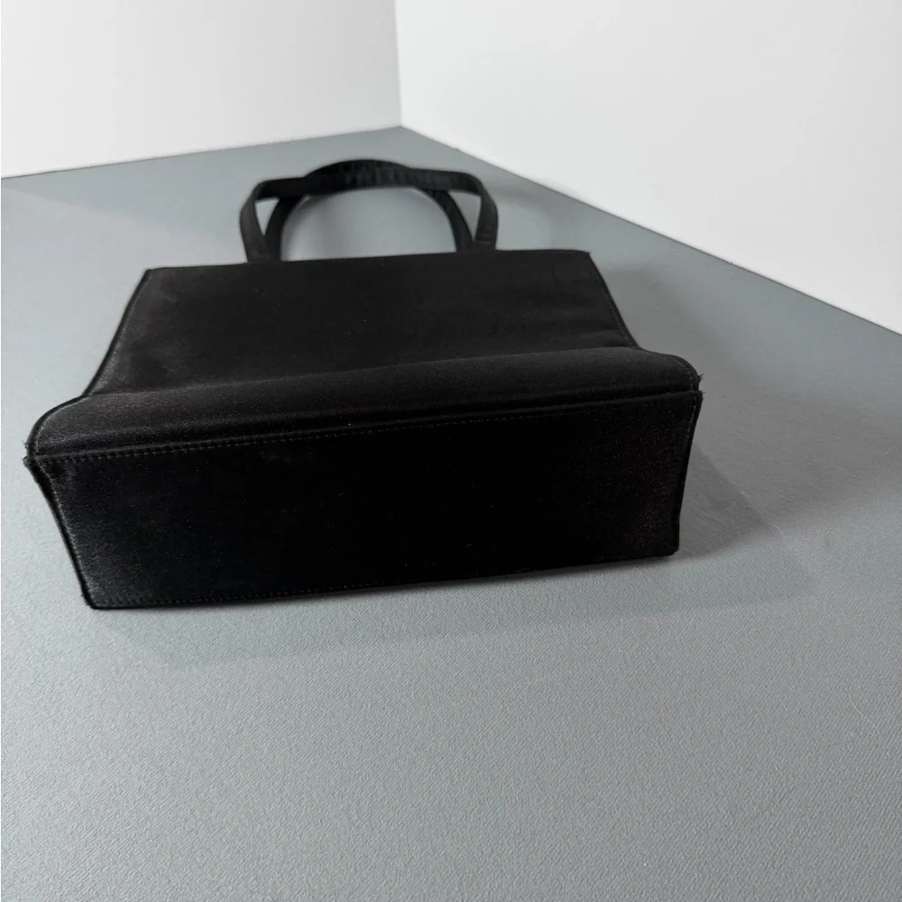 Vintage Giorgio Beverly Hills Black Satin Handbag - Picture 3 of 6